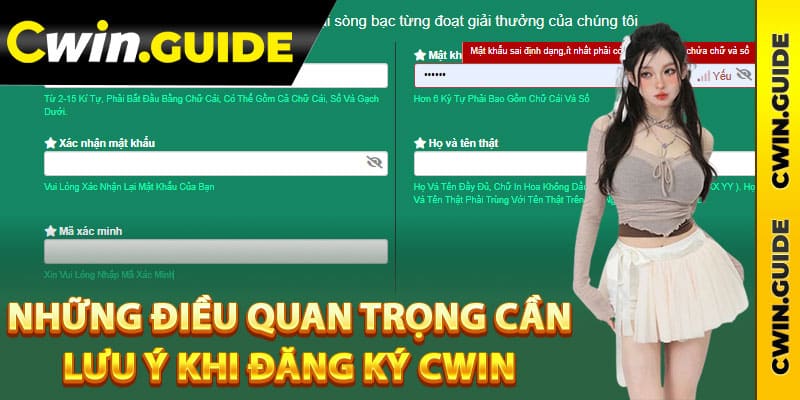 Những điều quan trọng cần lưu ý khi đăng ký Cwin